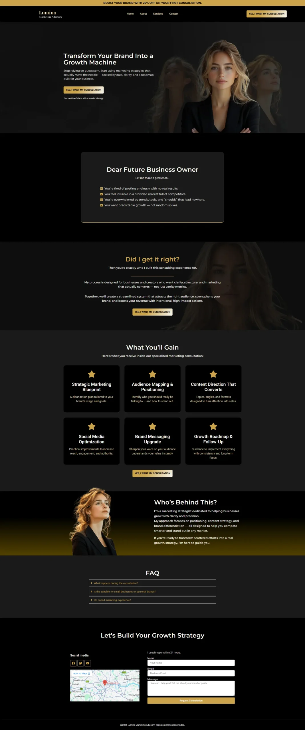 landing page lumina
